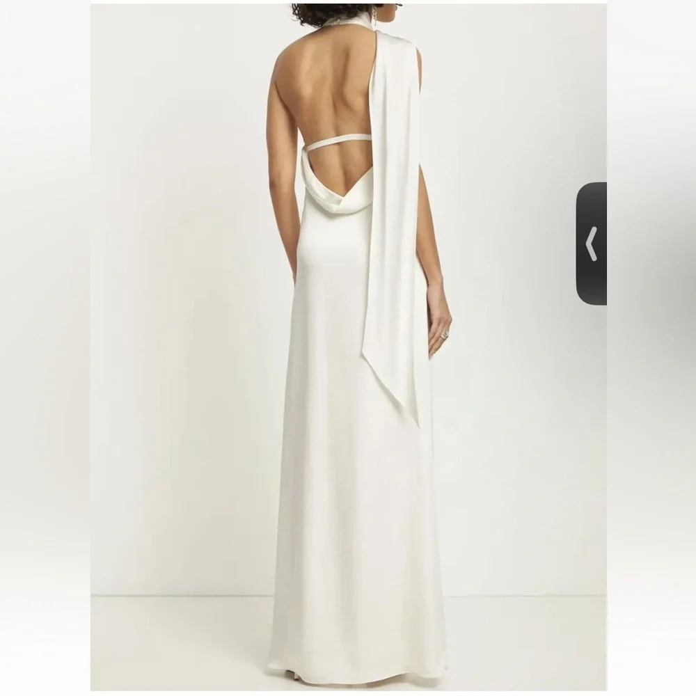 NWT ✨ Jonathan Simkhai Ivory Vittoria Silky Gown Size 4. $698 - Picture 2 of 16